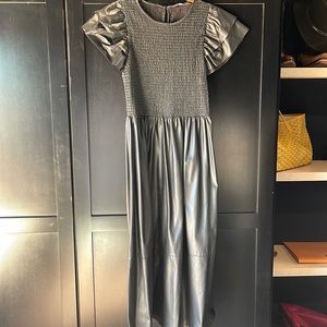 Zara - Leather look Midi Dress